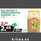 Allahindlus - BILLINGTON´S
GRANULEERITUD
SUHKUR, 1 kg