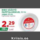 Allahindlus - BIBO SÄÄSTÖ
PAPPTALDRIKUD, 50 tk
valged, 23 cm