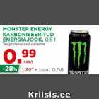 Allahindlus - MONSTER ENERGY
KARBONISEERITUD
ENERGIAJOOK, 0,5 l