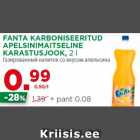 Allahindlus - FANTA KARBONISEERITUD
APELSINIMAITSELINE
KARASTUSJOOK, 2 l