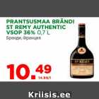 Allahindlus - PRANTSUSMAA BRÄNDI
ST REMY AUTHENTIC
VSOP