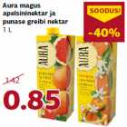 Aura magus
apelsininektar ja
punase greibi nektar
1 L