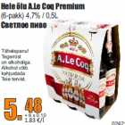 Allahindlus - Hele õlu A.Le Coq Premium
