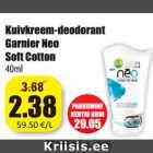 Allahindlus - Kuivkreem-deodorant
Garnier Neo
Soft Cotton
40ml