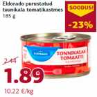 Eldorado purustatud
tuunikala tomatikastmes
185 g