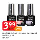Geellakk GelLack, erinevad värvitoonid