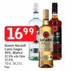 Allahindlus - Rumm Bacardi
Carta Negra
40%, Blanca
37,5% või Oro
37,5%