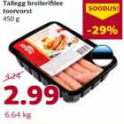 Магазин:Comarket,Скидка:Колбаски из куриного филе Tallegg 
450 г