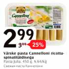 Allahindlus - Värske pasta Cannelloni ricotta-apinatitäidisega