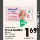 Johnson’s Baby
Niisked salvrätikud 