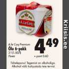 A le Coq Premium
Õlu 6-pakk
3 l (1.50/l) 