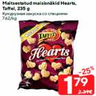 Maitsestatud maisisnäkid Hearts,
Taffel, 235 g
