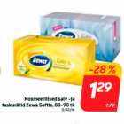 Kosmeetilised salv -ja
taskurätid Zewa Softis, 80-90 tk