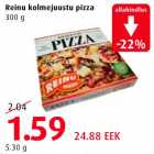 Allahindlus - Reinu kolmejuustu pizza