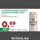 CLAUSTHALER CLASSIC
ALKOHOLIVABA ÕLU
