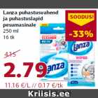 Lanza puhastusvahend
ja puhastuslapid
pesumasinale