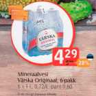 Магазин:Selver,Скидка:Минеральная вода Värska Originaal, 6 шт в упаковке