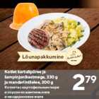 Котлета с картофельным пюре
и соусом из шампиньонов
и мандариновое желе
