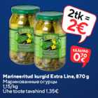 Allahindlus - Marineeritud kurgid Extra Line, 870 g
