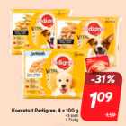 Koeratoit Pedigree, 4 x 100 g