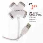 Магазин:Maxima,Скидка:USB-jaotur TUNEX, CP-853, USB-hub