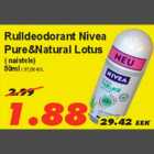 Allahindlus - Rulldeodorant Nivea Pure%Natural Lotus naistele