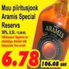 Alkohol - Muu piiritusjook Aramis Special Reservs