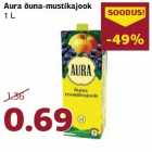 Aura õuna-mustikajook
1 L