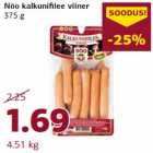 Nõo kalkunifilee viiner
375 g