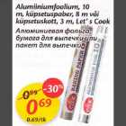 Магазин:Maxima,Скидка:Алюминевая фольга, бумага для выпечки или пакет для выпечки