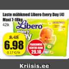 Mähkmed - Laste mähkmed Libero Every Day (4) Maxi 7-18 kg, 42 tk