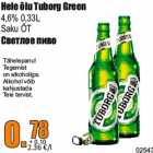 Hele õlu Tuborg Green
