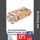 Pruunid munad Muhe Muna, M-suurus, 10 tk