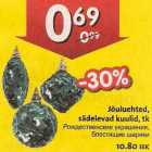 Магазин:Hüper Rimi, Rimi,Скидка:Рождественские украшения,блестящие шарики