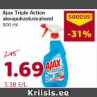 Ajax Triple Action
aknapuhastusvahend
500 ml