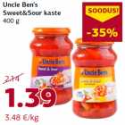 Uncle Ben’s
Sweet&Sour kaste
400 g