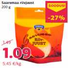 Магазин:Comarket,Скидка:Тертый сыр Saaremaa 
200 г