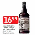 Muu piiritusjook
Captain Morgan
Black Spiced