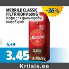 MERLID CLASSIC FILTRIKOHV 500 G