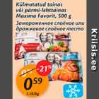 Allahindlus - Külmutatud  tainas või pärmi-lehttainas Maxima Favorit, 500 g