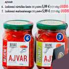 Allahindlus - AJVAR 6. Leskovaci vürtsikas kaste 280 g; 7. Leskovaci maitseainesegu 280 g