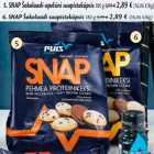 5. SNAP Šokolaadi-apelsini suupisteküpsis 180 g; 6. SNAP Šokolaadi suupisteküpsis 180 g