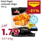 Магазин:Comarket,Скидка:Круассаны с маслом Eesti Pagar
360 г