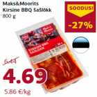 Allahindlus - Maks&Moorits
Kirsine BBQ šašlõkk
800 g