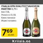 Allahindlus - ITAALIA KPN KVALITEETVAHUVEIN MARTINI 0,75 L