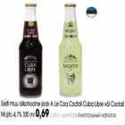 Allahindlus - Eesti muu alkohoolne jook A.Le Coq Coctail Cuba Libre või Coctoil Mojito 4,7%, 330 ml