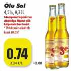 Õlu Sol 4,5%, 0,33L