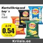 Allahindlus - Kartulikrõpsud
Lay´s
77g
4 sorti