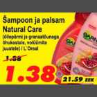 Allahindlus - Šampoon ja palsam Natural Care