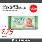 Allahindlus - HUGGIES ALOE
BEEBISALVRÄTID 64 tk